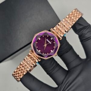 Elegant Rose Gold Burgundy Dial watch ( Ladies)