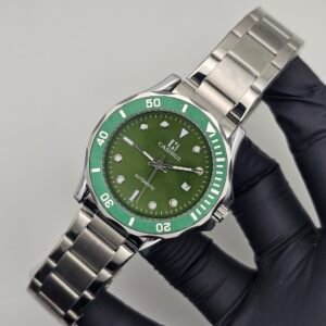 Submariner Design Automatic Watch With Skeleton Back (GREEN)